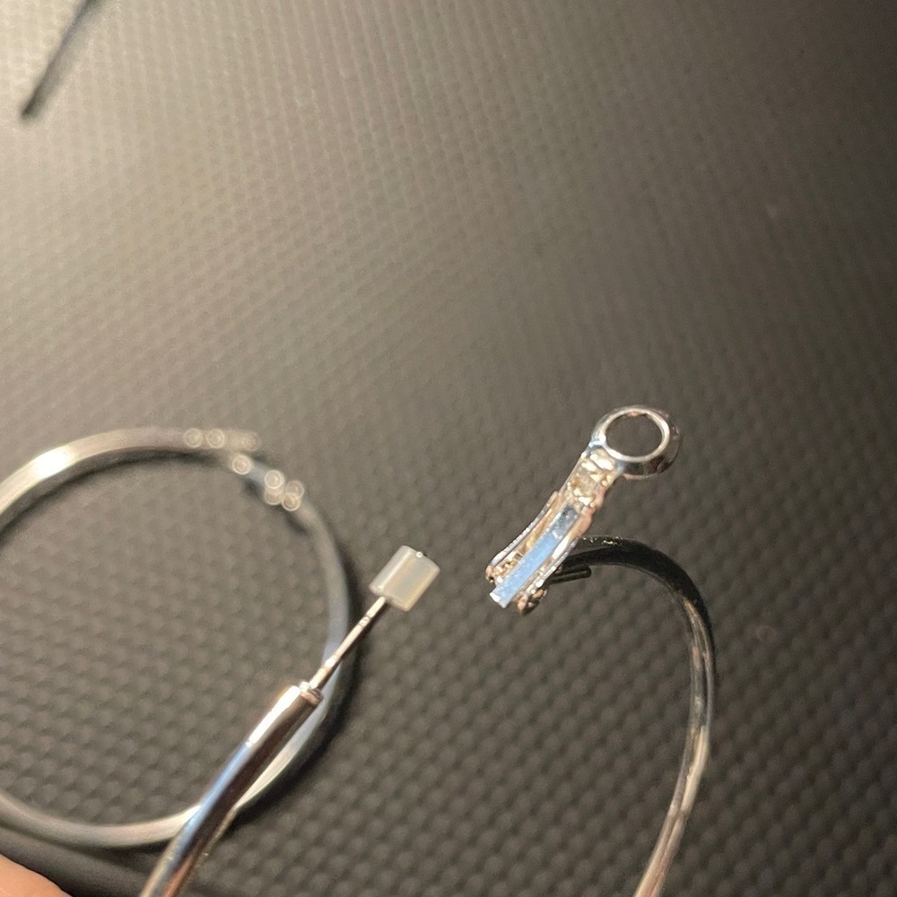 Silver Hoops - Picture 4 of 4